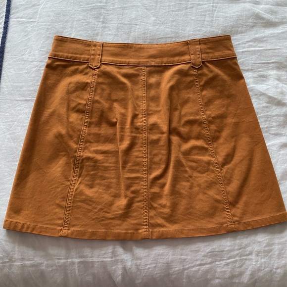 Madewell Button-Front Tan Skirt Size 6 - Picture 2 of 3